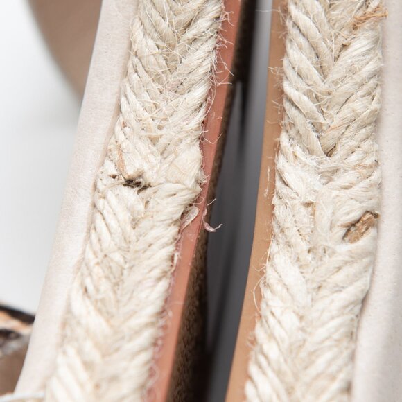 J/Slides Rosie Sandals Calf Hair Espadrille Leopard Print Tan Brown Size 8 NWOT - Picture 10 of 10